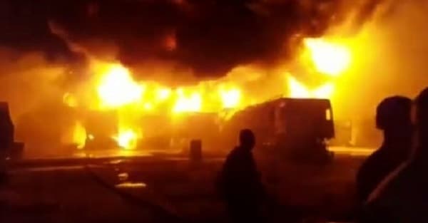 Just In: Madina Market Is On Fire; Countless Stores Burnt Into Ashes