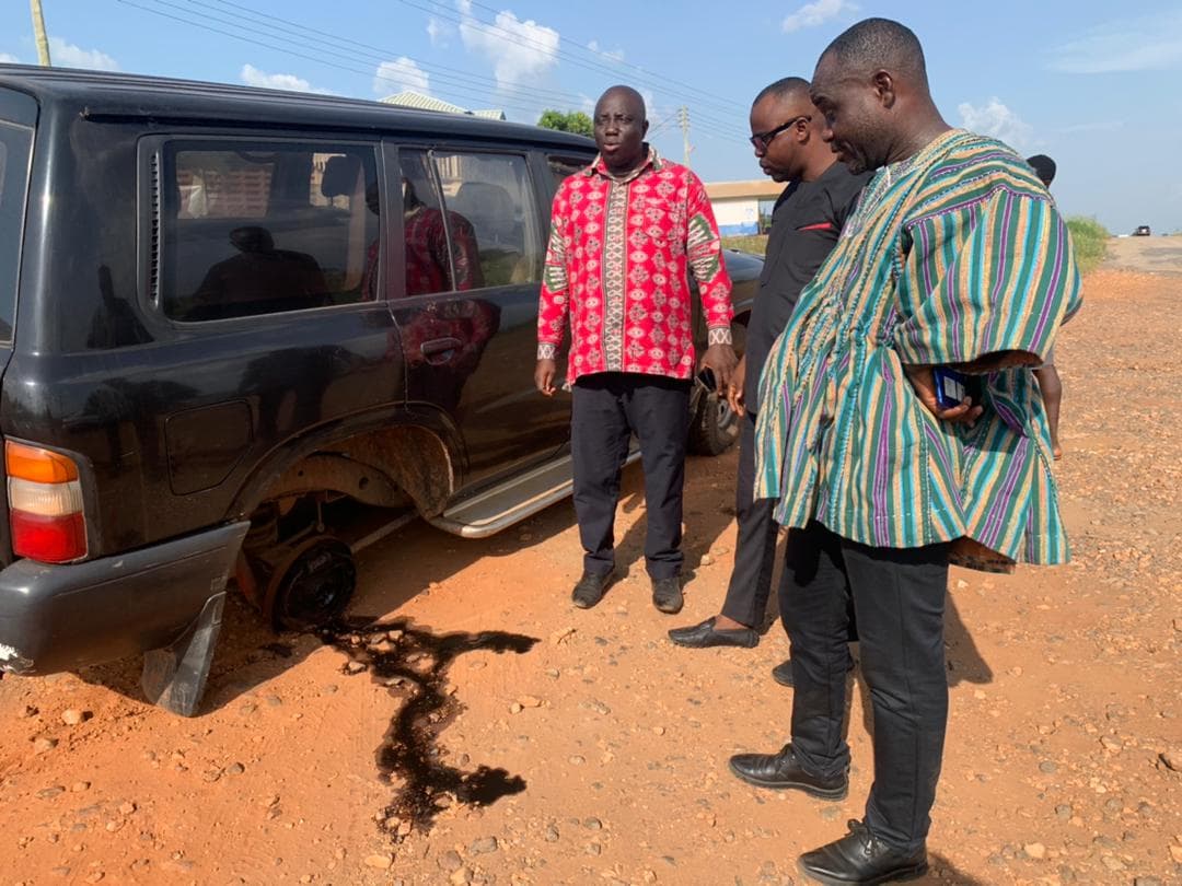 Hon Bedzrah’s delegation to Kpedze led by the constituency chairman involved in an accident